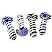 OG Original Zebra Stripe Glass Hand Pipe / 4 inches