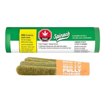 Spinach - Fully Charged Mango Dream - Diamond Infused & Kief Coated - Mango X Blue Dream 5 x 0.5g Pre-Rolls