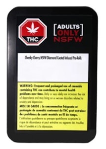ADULTS ONLY - ADULTS ONLY : Cheeky Cherry NSFW Diamond Infused 3 x .5g Pre-rolls