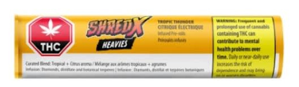 SHRED X - SHRED X HEAVIES : Tropic Thunder 3 x .5g Infused Pre-rolls