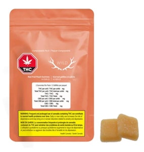 WYLD - WYLD : Real Fruit Peach 1:5 Gummies 2-pk