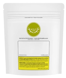 WYLD - WYLD : Real Fruit Pear CBD:CBG Chews 30-pk