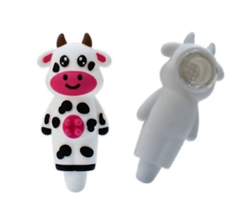 Smoking Cat - 4" Happy Cow Silicone Pipe