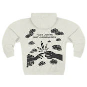 Pass Joints Not Judgements Zip Up (Heather Grey) - Double Extra Large