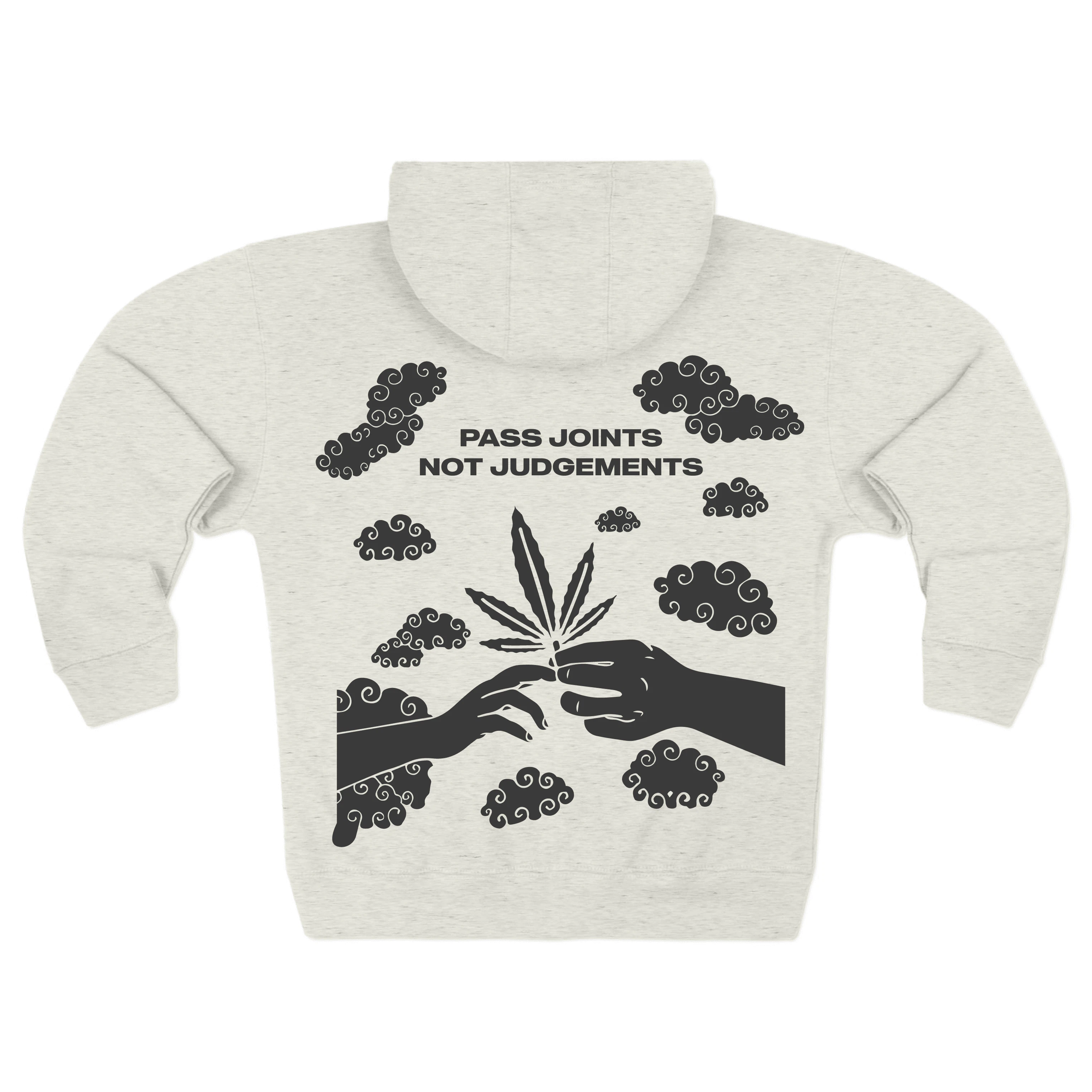 Minerva - Pass Joints Not Judgements Zip Up (Heather Grey) - Medium Main Image