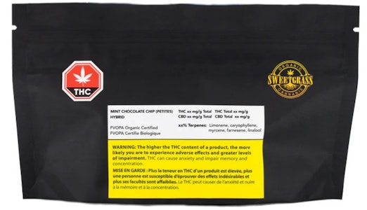 Sweetgrass Organic Cannabis - Sweetgrass Mint Chocolate Chip Petites 14g