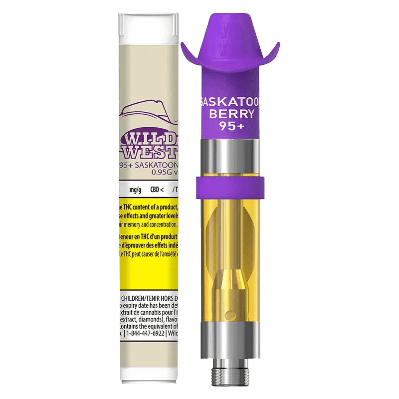 Wild West Saskatoon Berry Liquid Diamonds 0.95g Prefilled Vape Cartridge Indica