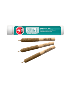 General Admission - Fruitality Distillate Infused & Kief Coated 3 X 0.5g Pre-Rolls