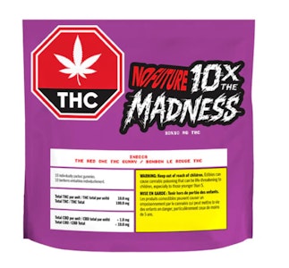 NO FUTURE - NO FUTURE: 10x The Madness The Red One Indica 10 x 10mg THC Gummies