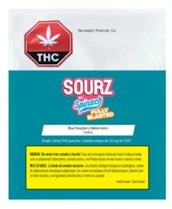SOURZ by SPINACH - SPINACH : Fully Blasted Blue Raspberry Watermelon 1 x 5g Gummy