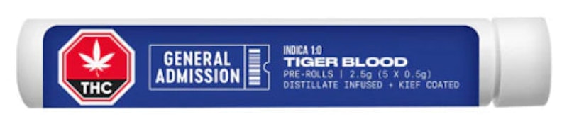 GENERAL ADMISSION : Tiger Blood Infused 5 x .5g Pre-rolls