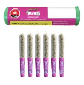 Rizzlers Twisters - RIZZLERS : Twisters Watermelon Razzler 6 x .5g Infused Pre-rolls