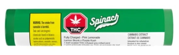 SPINACH : Fully Charged Pink Lemonade Infused 1 x .7g Pre-roll