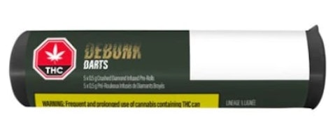 DEBUNK : 24K Gold Sativa Crushed Diamond Infused 5 x .5g Pre-rolls