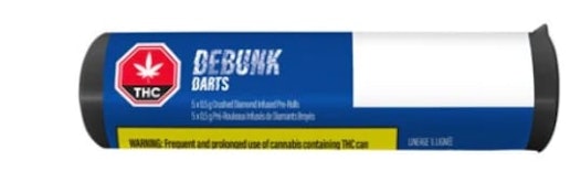 DEBUNK : Blue Widow Indica crushed Diamond 5 x .5g Infused Pre-rolls