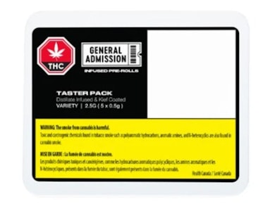 GENERAL ADMISSION - GENERAL ADMISSION : Taster Pack 5 x .5g pre-rolls