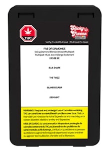 STICKY GREENS - STICKY GREENS : Five of Diamonds - 5 x .5g Diamond Blend Infused Pre-rolls