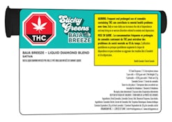 STICKY GREENS : Baja Breeze Diamond Blend Infused 5 x .5g Pre-rolls