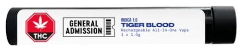 GENERAL ADMISSION : Tiger Blood 1g Rechargeable AIO Vape