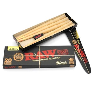 RAW - Black Cone | King size 20-pack