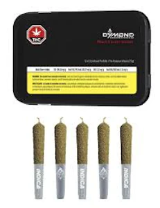Dymond - Mini Gems Indica Black Cherry Gelato / Kief Covered Infused Pre-Rolls 5x0.5g