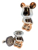 3-Piece Bear Design Metal Grinder | Apricot