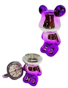 3-Piece Bear Design Metal Grinder | Purple