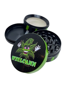 NoName - Wellcann Leaf Design 4-Part Grinders 50mm | Green