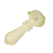Genuine Pipe Co. | 4" Highlight Glass Pipe | White/Slyme