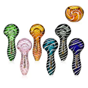 Pinstripe Glass Pipe - 4"