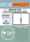 TERRA LABS - MOJO ICE LIVE RESIN DIAMOND BLEND CART
