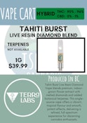 TERRA LABS - TAHITI BURST LIVE RESIN DIAMOND BLEND CART