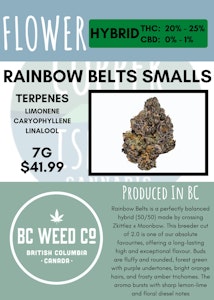 BC Weed Co. - 7G - BC WEED CO - RAINBOW BELTS SMALLS