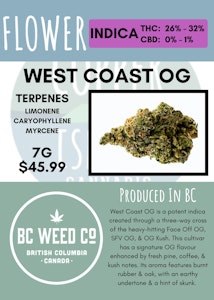 BC Weed Co. - 7G - BC WEED CO - WEST COAST OG