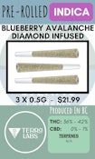 TERRA LABS - 3PK BLUEBERRY AVALANCHE DIAMOND INFUSED PRS