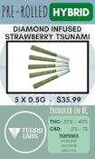 TERRA LABS - 5PK STRAWBERRY TSUNAMI DIAMOND INFUSED PRS