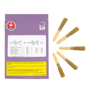 Virtue Cannabis - Raspberry Lemonade 5 x 0.5g Diamond Infused Pre-Rolls - Virtue Cannabis