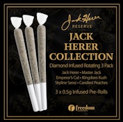 Jack Herer Collection 3 x 0.5g Diamond Infused Pre-Rolls - Jack Herer