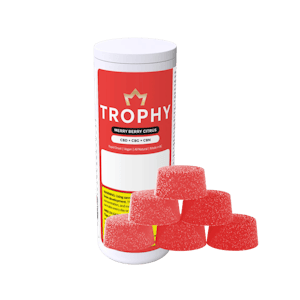TROPHY - Trophy Merry Berry Citrus Chews 1:1:1 CBD:CBG:CBN - 20 X 5mg