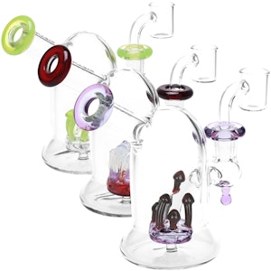 Pulsar - Pulsar Bioluminescence Shroom Perc Mini Glass Dab Rig | 5"