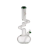 16 Inch Zig Zag Glass Bong - Green