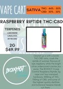 BOXHOT - CRUISE CONTROL RASPBERRY RIPTIDE THC:CBD CART