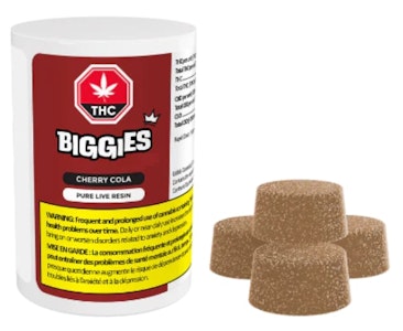 BIGGIES By EVEN - Cherry Cola Pure Live Resin Chews - THC 2.5mg x 4