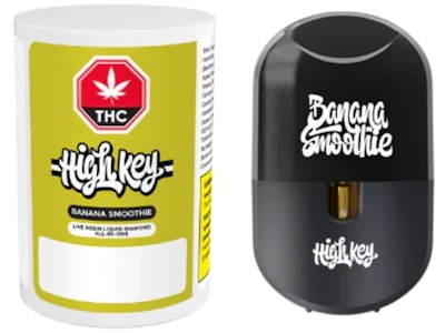 High Key - Banana Smoothie Live Resin Liquid Diamond AIO Disposable Vape - 1g