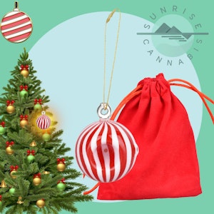 Sunrise Cannabis Headshop - ORNAMENT PIPE - 2.75" - PEPPERMINT