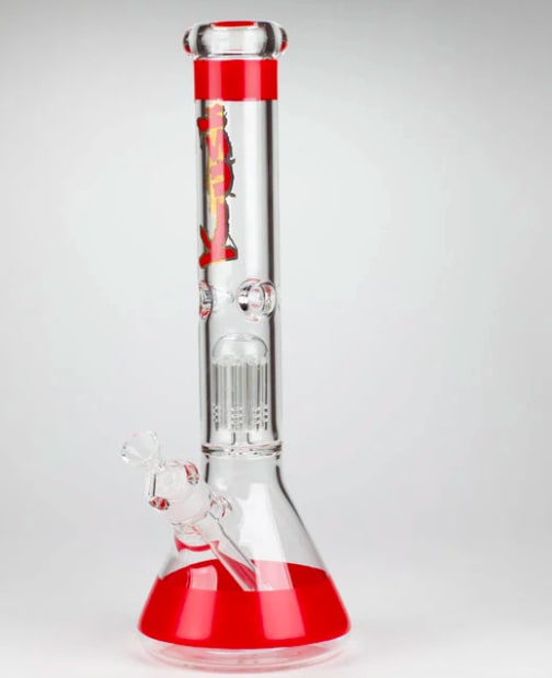 15'' Red Kush Glass Bong