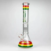 15" Rasta Kush Glass Beaker Bong