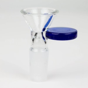 One Wholesale - Glass Bowl 14mm with round handle - Blue