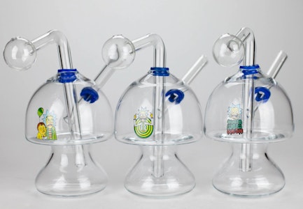 NoName - 6" Mushroom Mix Sticker Glass Oil Burner Pipe