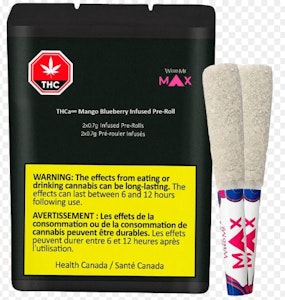 Weed Me Max - WEED ME MAX - THCa Infinity Mango Blueberry 2 x 0.7g Infused Pre-Rolls